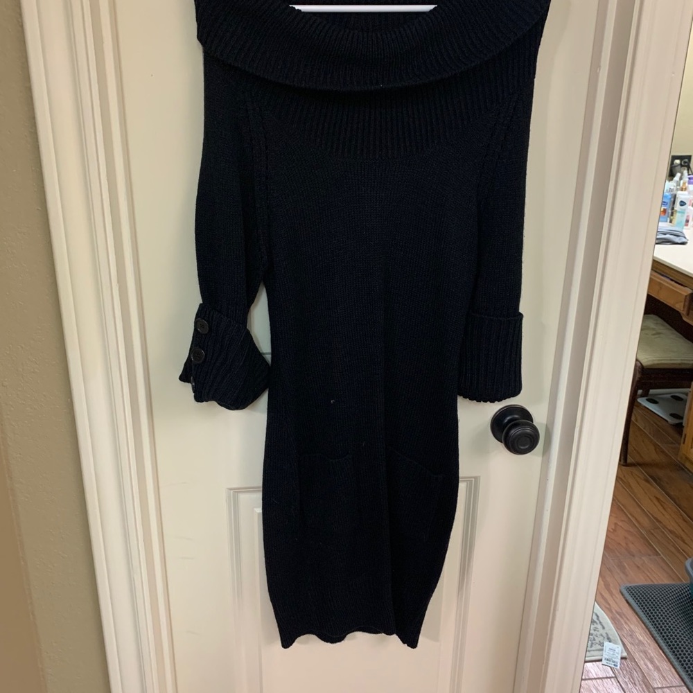 Black sweater dress